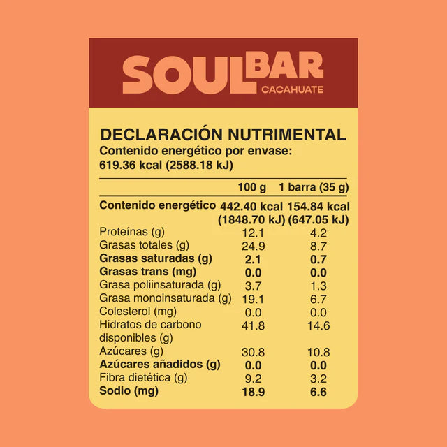 Barra Wild Soul sabor Cacahuate 4 unidades