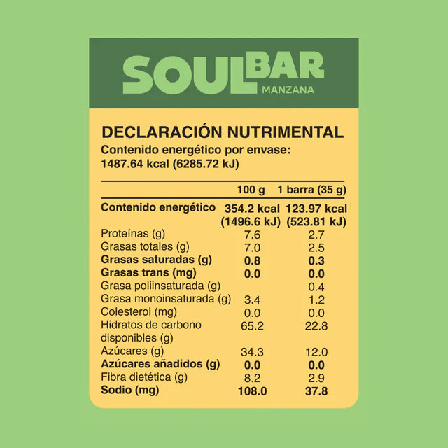 Barra Wild Soul sabor Manzana Canela 12 unidades