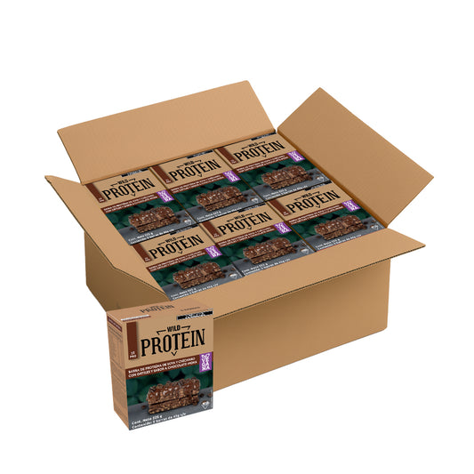 Caja Master Wild Protein VEGANA Sabor Moka 15 displays (75 barritas)