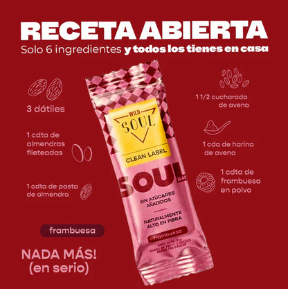 Barra Wild Soul sabor Frambuesa 4 unidades
