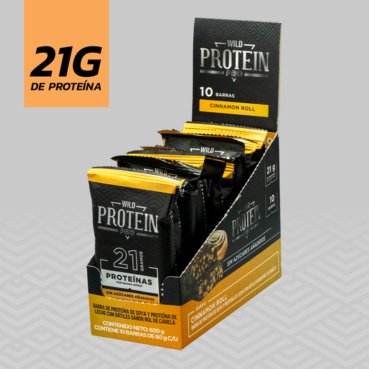 Barrita Wild Protein Pro Cinnamon Roll 10 unidades