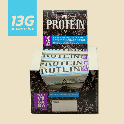 Barra de Proteína VEGANA sabor Chocolate Coco 16 unidades