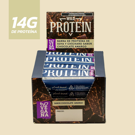Barra de Proteína VEGANA sabor Chocolate Amargo 16 unidades