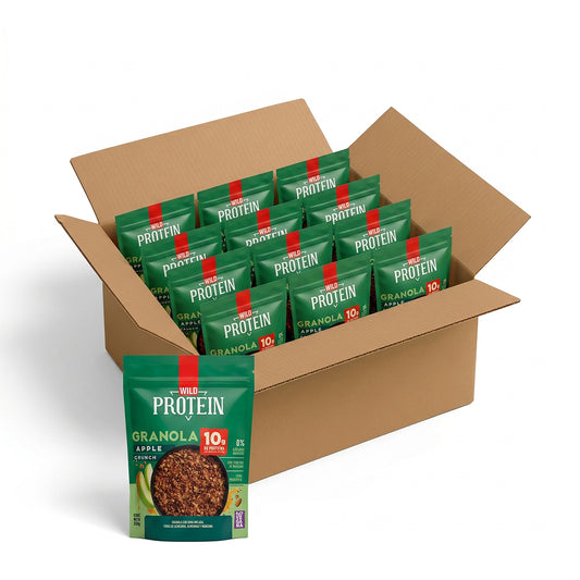 Caja Master Wild Protein Granola VEGANA Apple Crunch (14 Unidades)