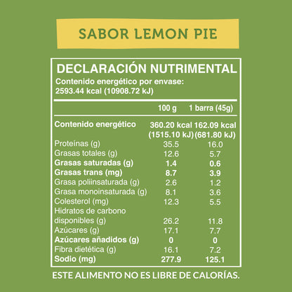 Barra de Proteína Sabor Lemon Pie 5 unidades