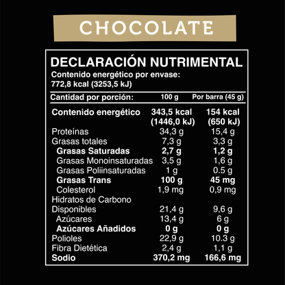 Barra de Proteína Sabor Chocolate 5 unidades