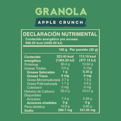 Caja Master Wild Protein Granola VEGANA Apple Crunch (14 Unidades)