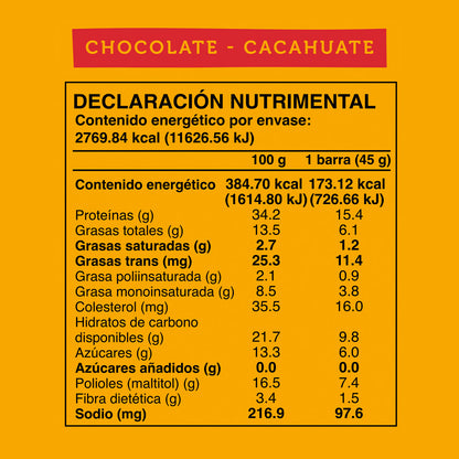 Caja Master Wild Protein Sabor Chocolate y Cacahuate 10 displays (160 barritas)