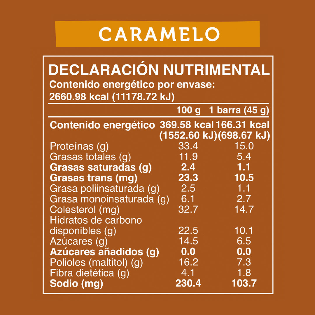 Caja Master Wild Protein Sabor Caramelo 10 displays (160 barritas)