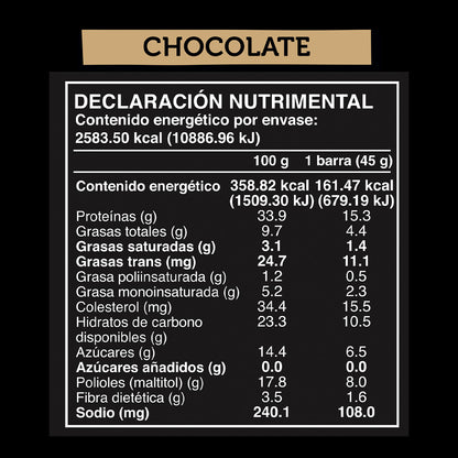 Caja Master Wild Protein Sabor Chocolate 10 displays (160 barritas)