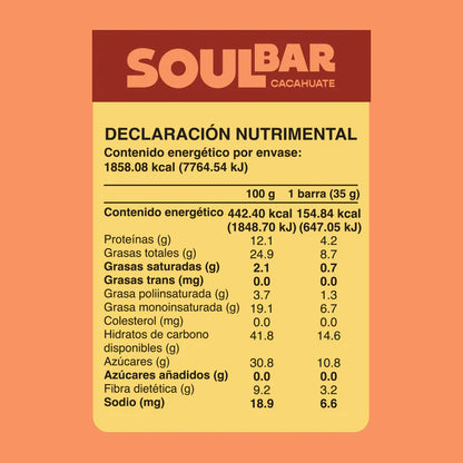 Caja Master Wild Soul sabor Cacahuate 15 displays (60 barritas)