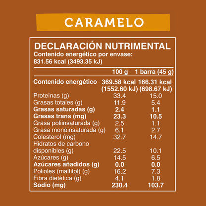 Caja Master Wild Protein Sabor Caramelo 15 displays (75 barritas)