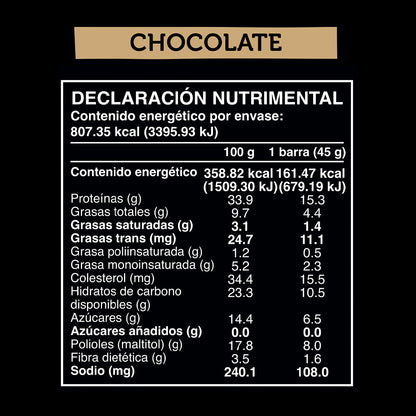 Caja Master Wild Protein Sabor Chocolate 15 displays (75 barritas)
