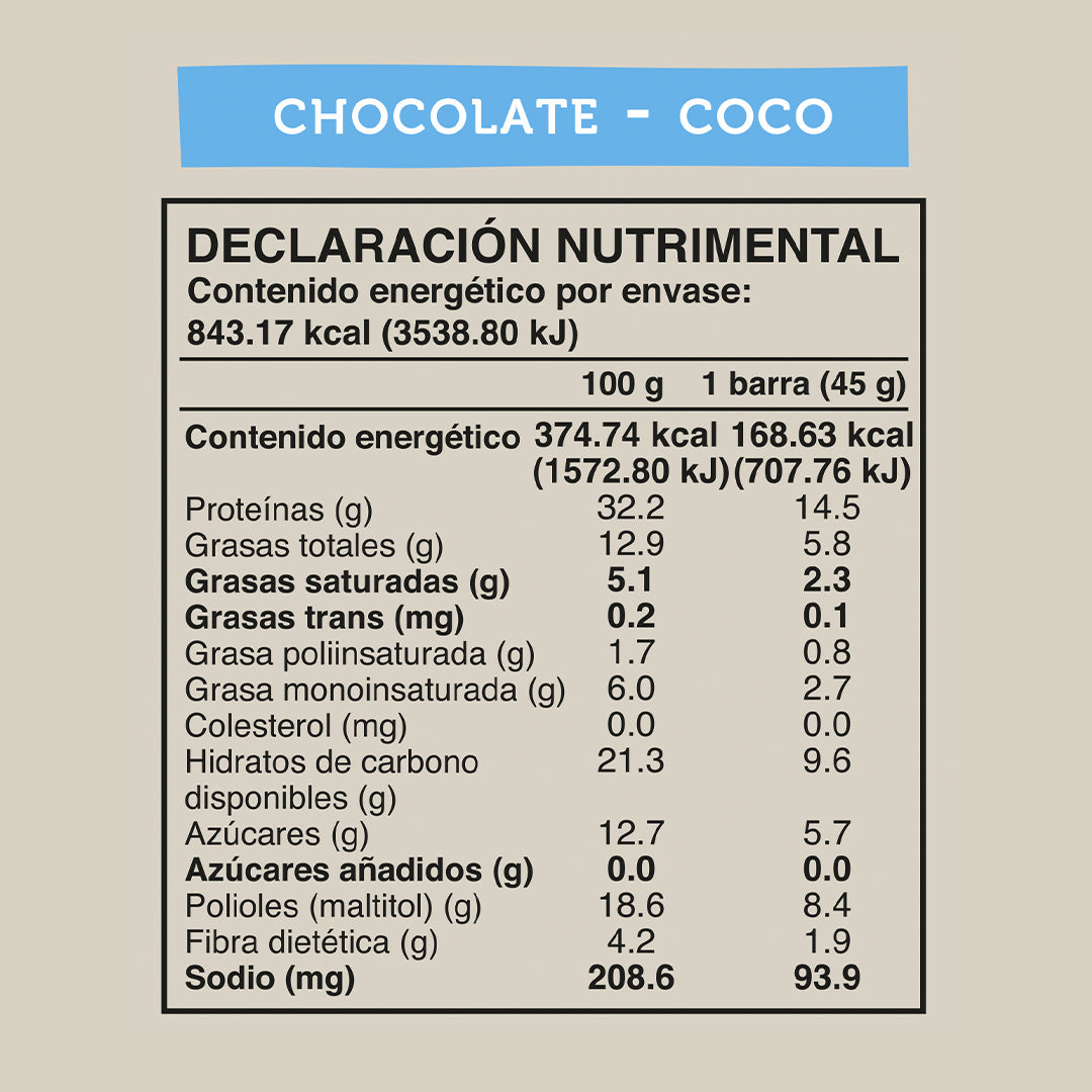 Caja Master Wild Protein VEGANA Sabor Chocolate Coco 15 displays (75 barritas)