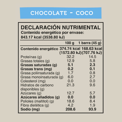 Caja Master Wild Protein VEGANA Sabor Chocolate Coco 15 displays (75 barritas)