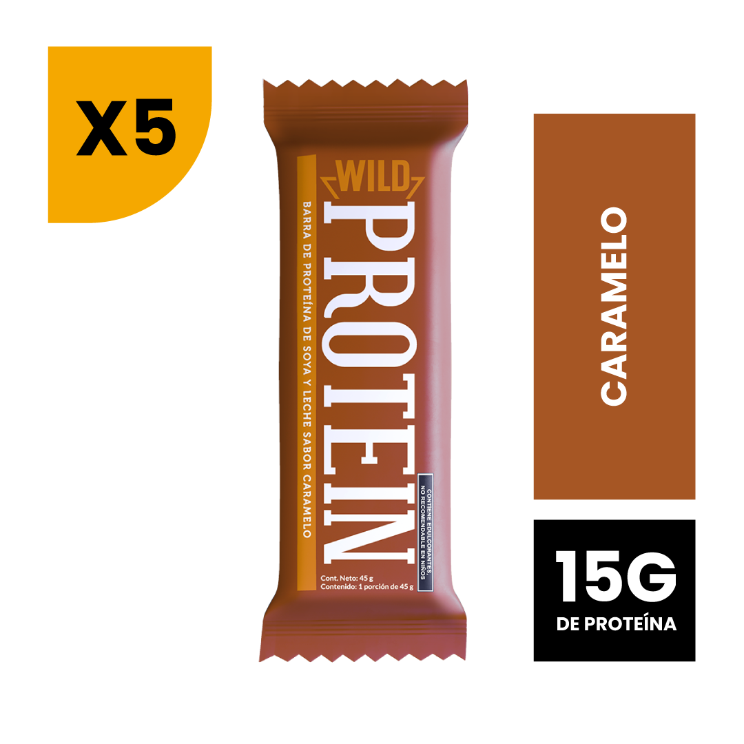 Barra de Proteína Sabor Caramelo 5 unidades