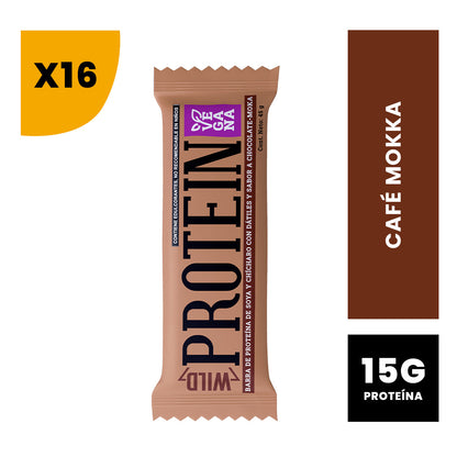 Barra de Proteína VEGANA Sabor Moka 16 unidades
