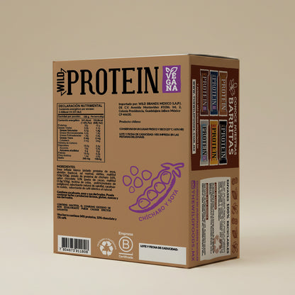 Caja Master Wild Protein VEGANA Sabor Moka 10 displays (160 barritas)