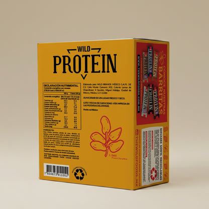 Caja Master Wild Protein Sabor Chocolate y Cacahuate 10 displays (160 barritas)