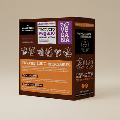 Barra de Proteína VEGANA Sabor Chocolate Naranja 5 unidades