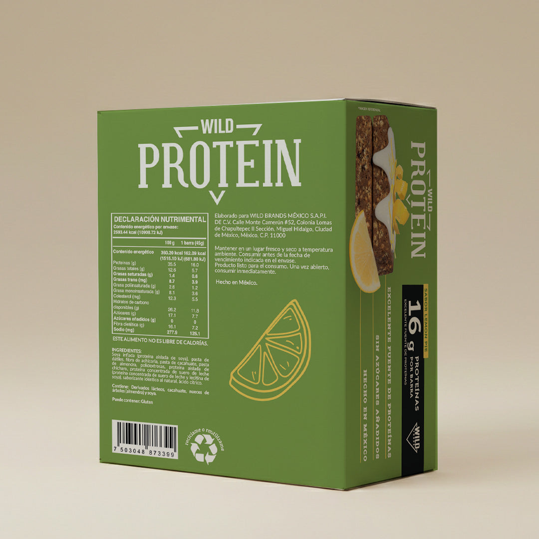 Caja Master Wild Protein Sabor Lemon Pie 10 displays (160 barritas)