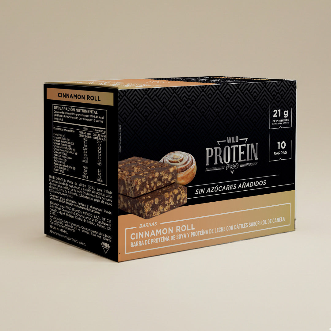 Barrita Wild Protein Pro Cinnamon Roll 10 unidades