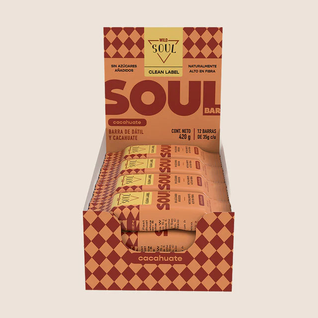 Caja Master Wild Soul sabor Cacahuate 10 displays (120 barritas)