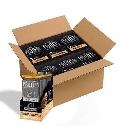 Cajas Master Wild Protein Pro Cinnamon Roll 10 displays (100 barritas)