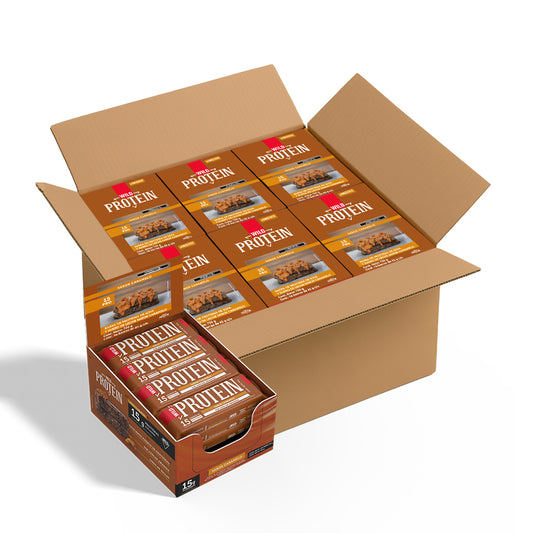 Caja Master Wild Protein Sabor Caramelo 10 displays (160 barritas)