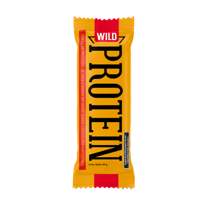 Caja Master Wild Protein Sabor Chocolate y Cacahuate 15 displays (75 barritas)