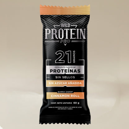 Cajas Master Wild Protein Pro Cinnamon Roll 10 displays (100 barritas)