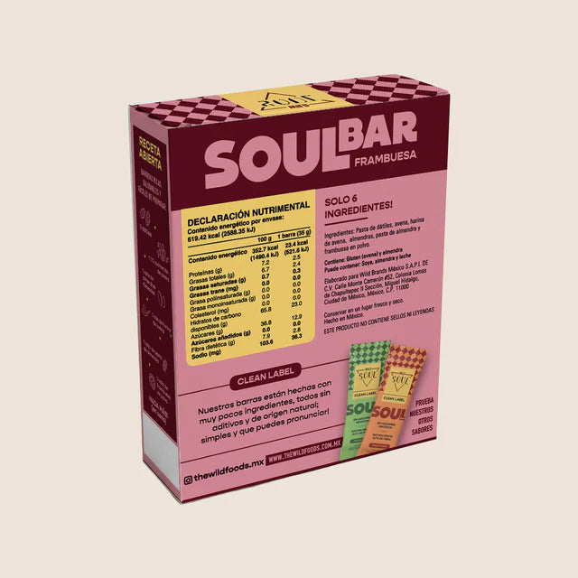 Barra Wild Soul sabor Frambuesa 4 unidades
