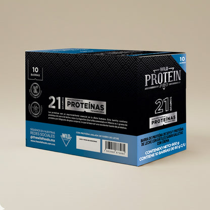 Caja Master Wild Protein Pro Cookies & Cream 10 displays (100 barritas)