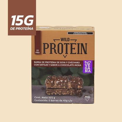 Barra de Proteína VEGANA Sabor Moka 5 unidades